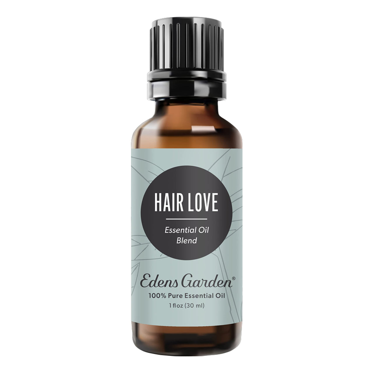 Edens Garden Hair Love bottle front view, calming aroma for daily care.