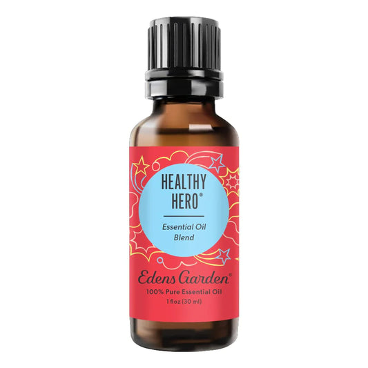 Edens Garden Healthy Hero bottle front view for kid-friendly aromatherapy