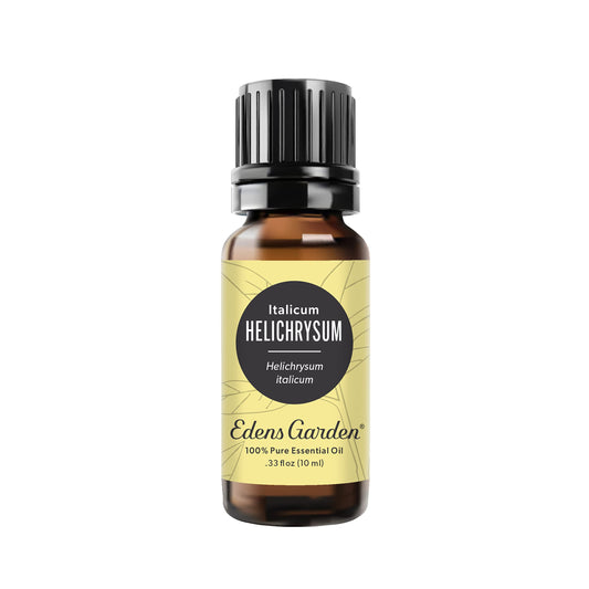 Edens Garden Helichrysum Italicum bottle pour for skincare prep and calming ambience.