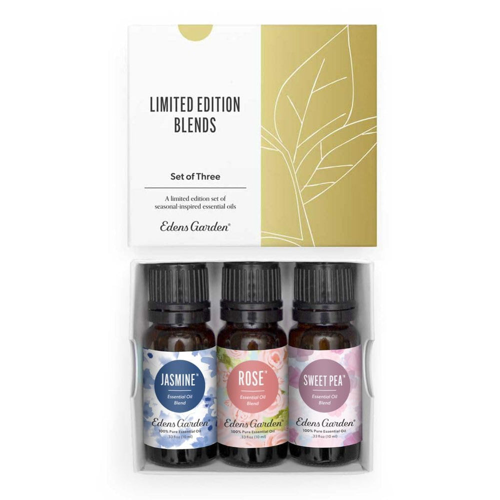 Edens Garden In Bloom Jasmine Blend bottle for diffuser use and uplifting floral ambiance.