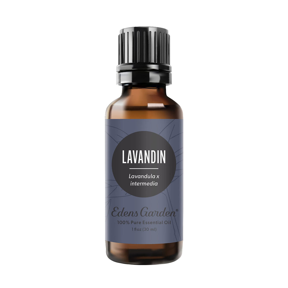 Edens Garden Lavandin oil bottle for diffusion, promoting relaxation and a soothing atmosphere.