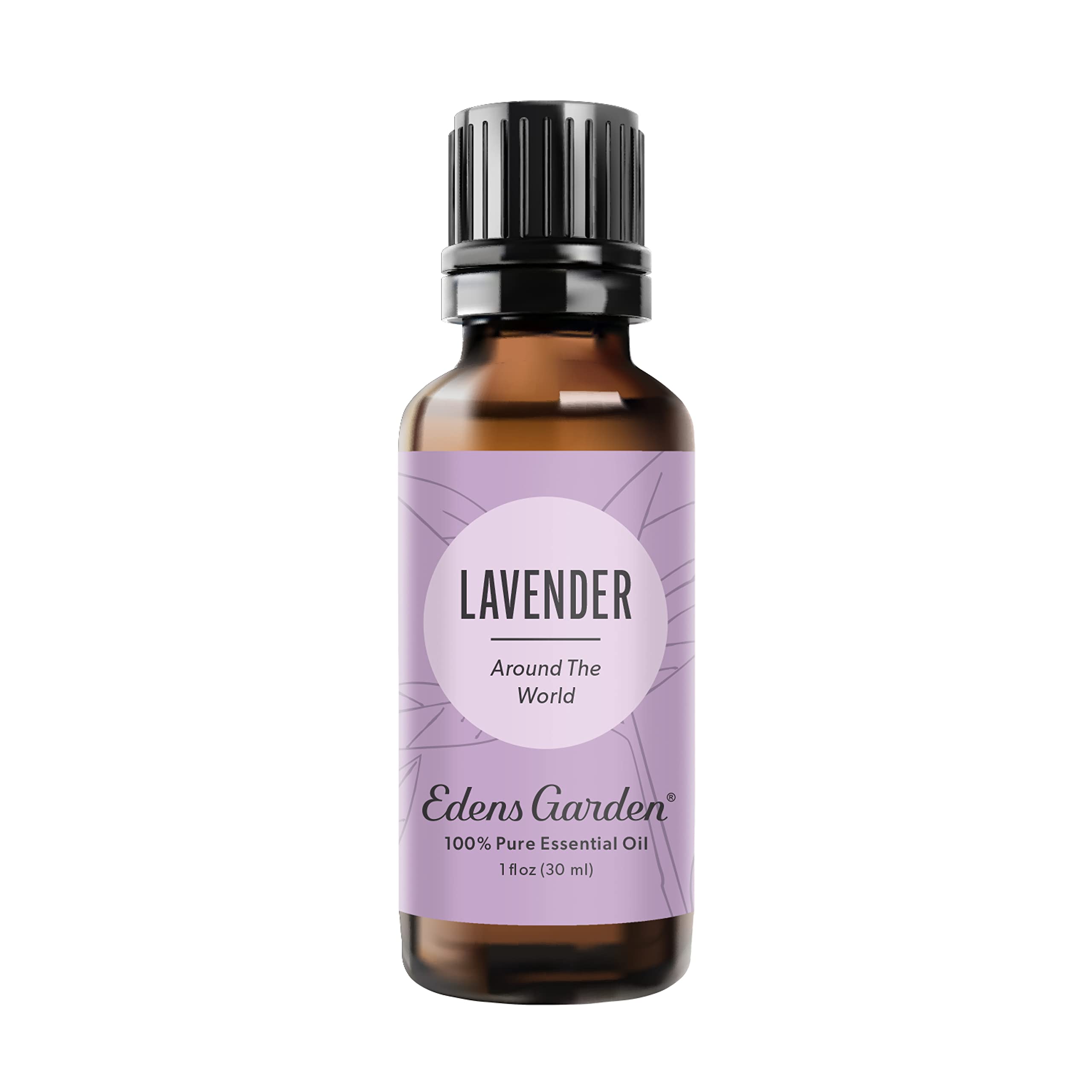 Edens Garden Lavender Around The World bottle showing premium essential oil for diffuser use