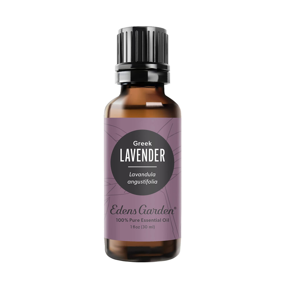 Edens Garden Lavender Greek bottle for diffusing and calming rituals.