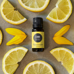 Edens Garden Lemon Essential Oil diffuser scene delivering uplifting daytime ambiance