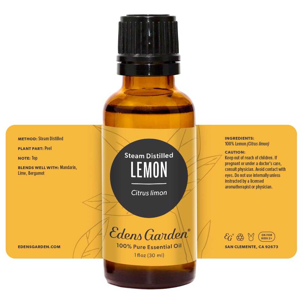 GC-MS report document for Edens Garden lemon essential oil