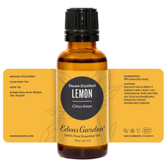 GC-MS report document for Edens Garden lemon essential oil