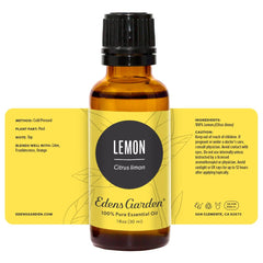 Edens Garden Lemon Essential Oil with licensed aromatherapist support overview