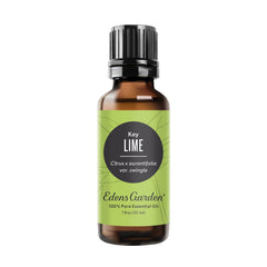 Edens Garden Lime Key essential oil bottle with bright citrus aroma for mood uplift.