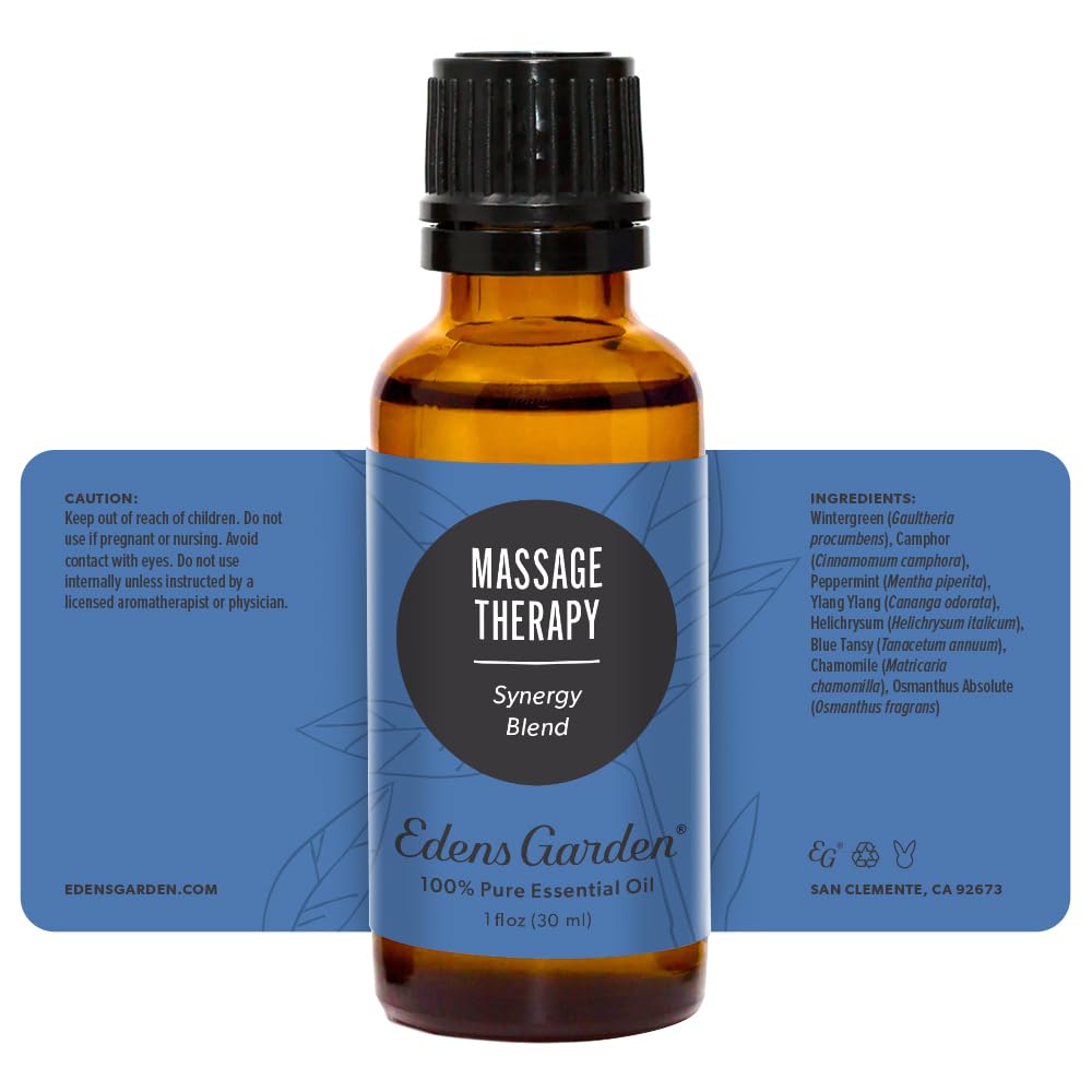 Edens Garden Massage Therapy Oil Blend relaxing scene for calm evenings.