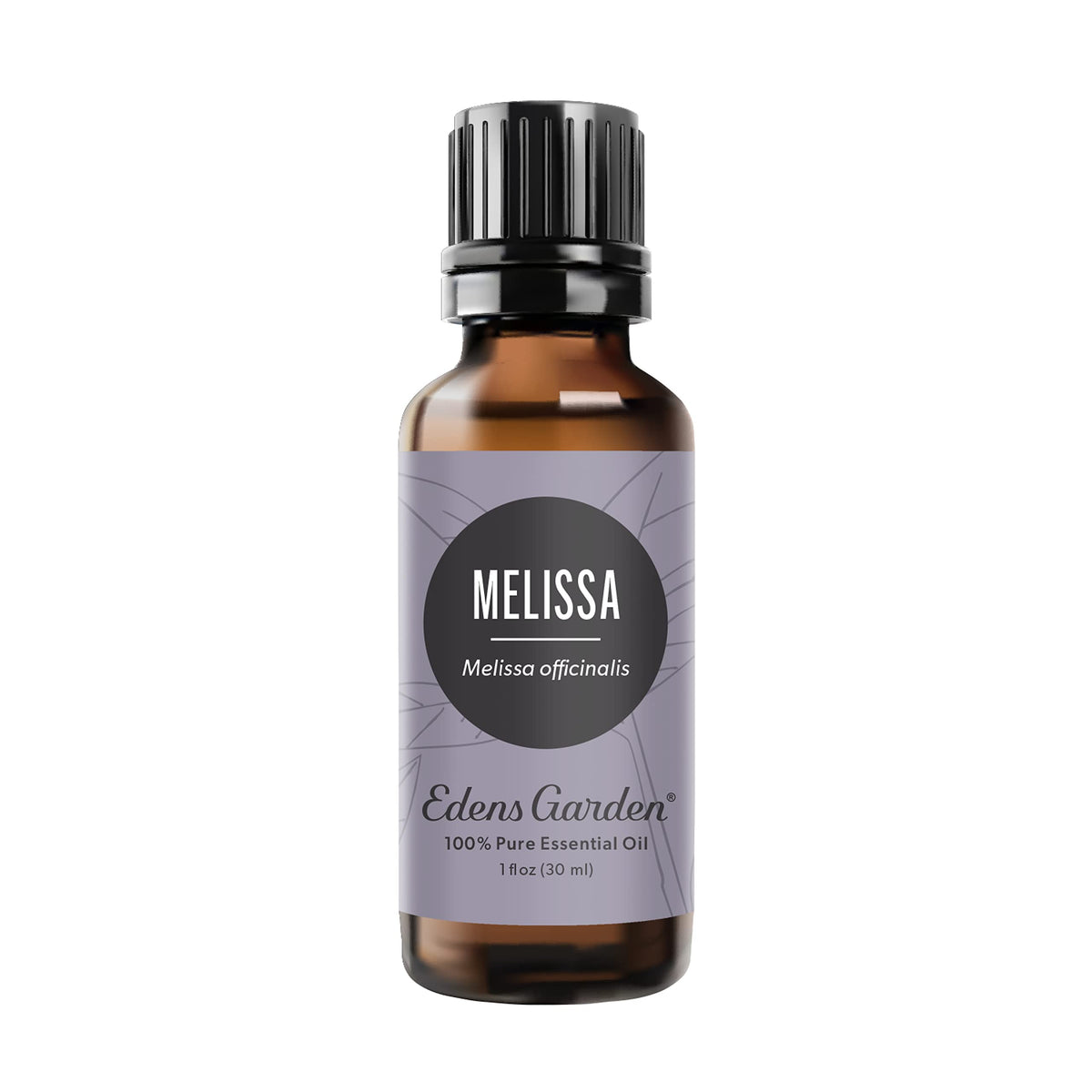 Edens Garden Melissa essential oil bottle for diffuser use with calming lemon aroma.