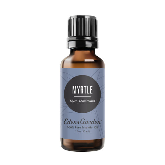 Edens Garden Myrtle oil bottle ready for diffusion and aroma enhancement