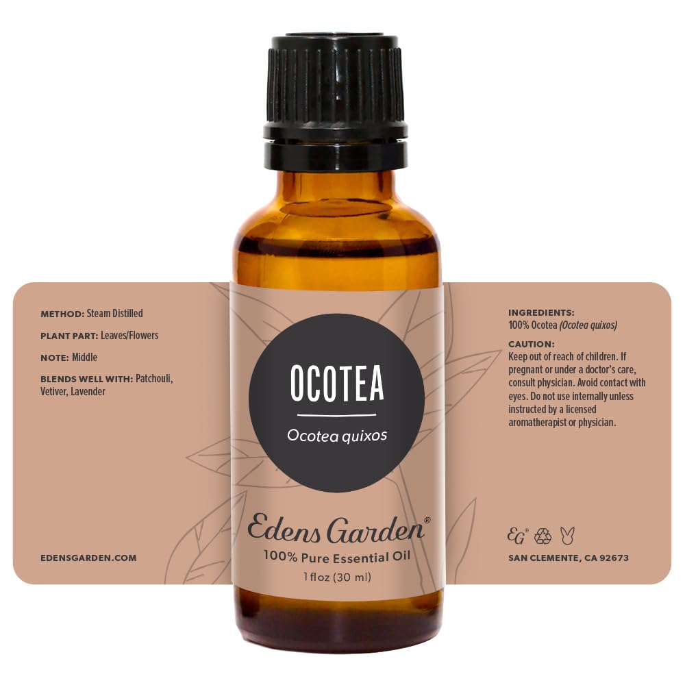 Ocotea bottle near a diffuser and humidifier, suitable for room diffusion.