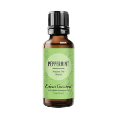 Edens Garden Peppermint Around The World bottle for diffuser use with refreshing aroma.