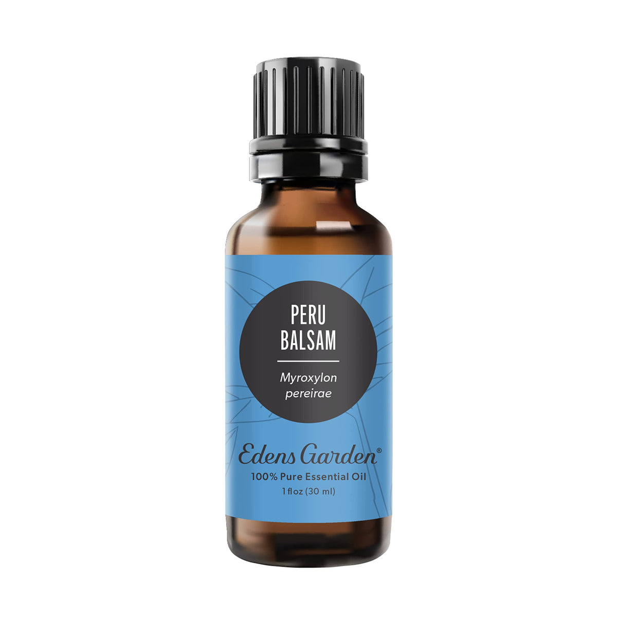 Edens Garden Peru Balsam essential oil bottle for diffuser and skincare.