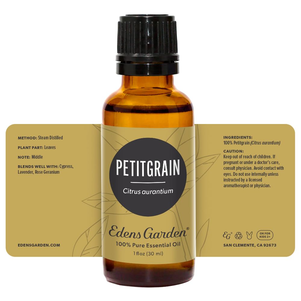 Edens Garden Petitgrain packaging box ready for home aromatherapy use