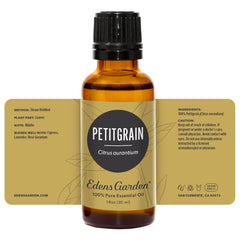 Edens Garden Petitgrain packaging box ready for home aromatherapy use