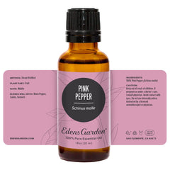 Edens Garden pink pepper licensed aromatherapists support your oil journey.