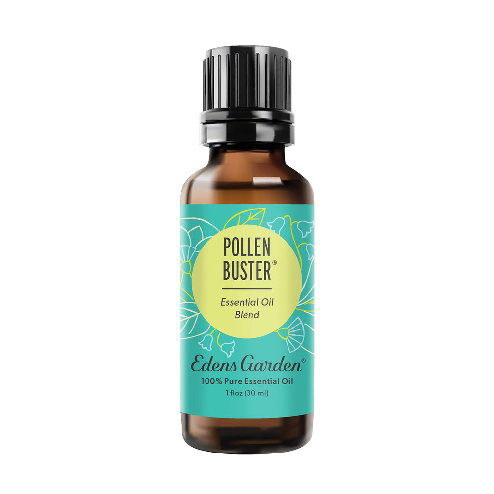 Edens Garden Pollen Buster bottle pour for a calming, pollen-season aroma.