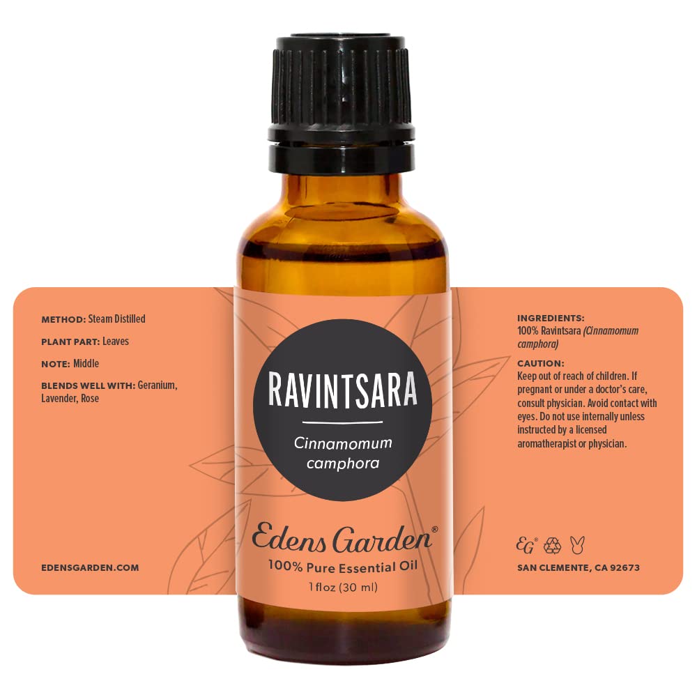 Edens Garden Ravintsara collection display highlights versatile aromatherapy options