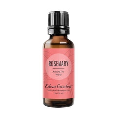Edens Garden Rosemary Around The World essential oil bottle for diffusion and topical use.