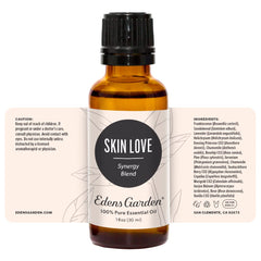 Two drops of Skin Love on palm ready for blending.