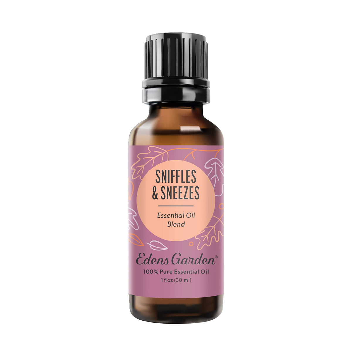 Edens Garden Sniffles & Sneezes bottle-pour enables easy diffusion of a forest-inspired aroma.