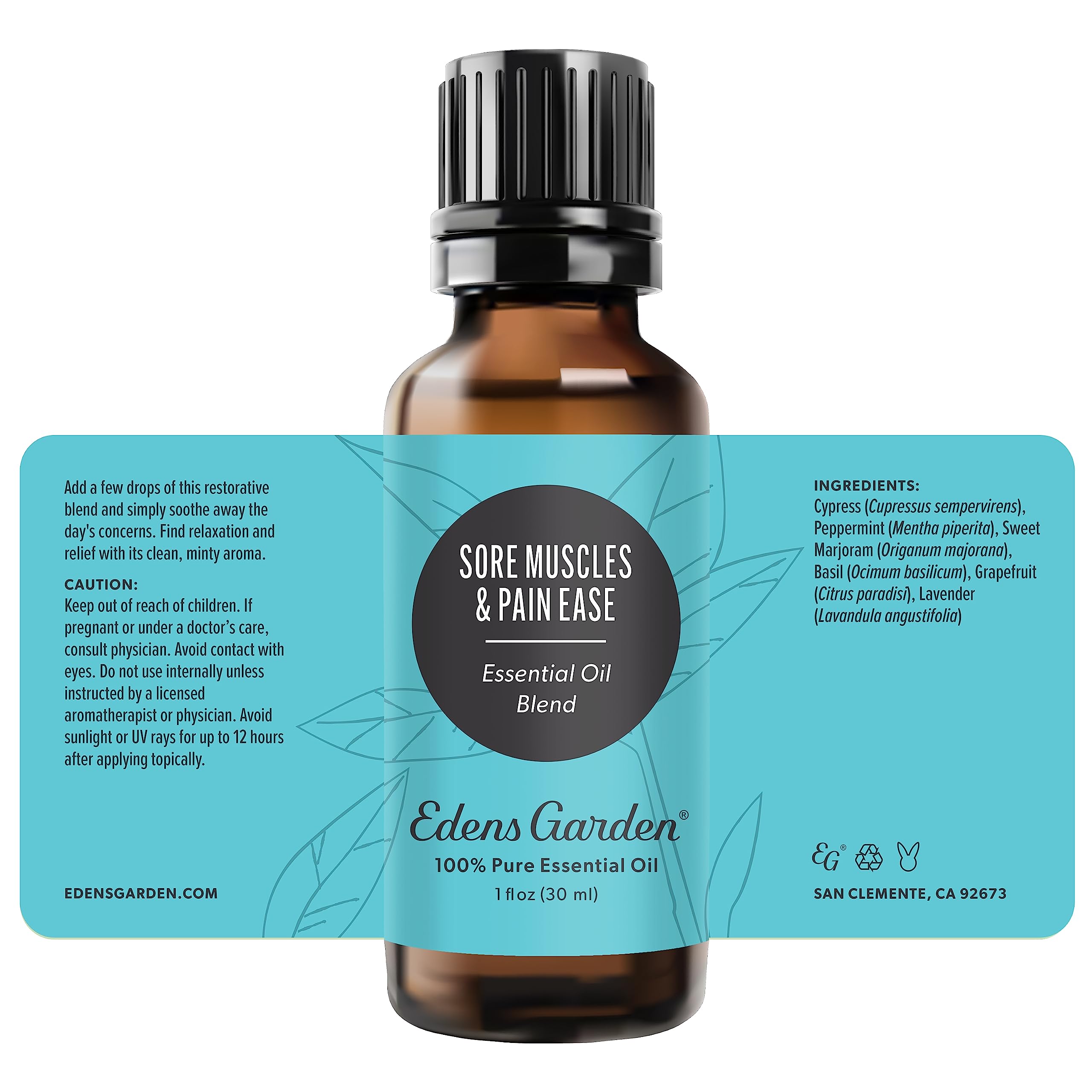 Edens Garden Sore Muscles & Pain Ease licensed aromatherapist support for guidance