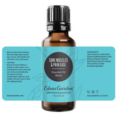 Edens Garden Sore Muscles & Pain Ease licensed aromatherapist support for guidance
