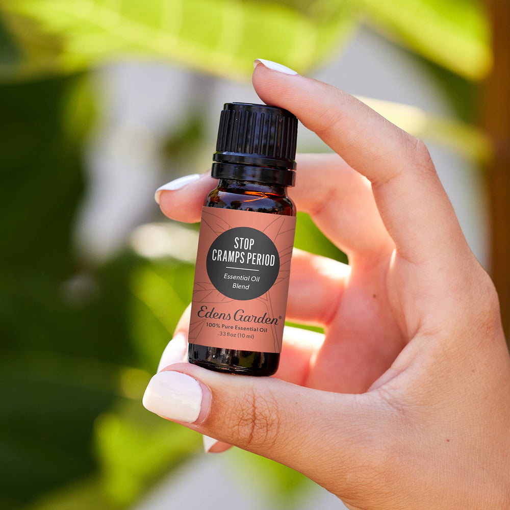 Edens Garden Stop Cramps diffuser session showing calming aroma