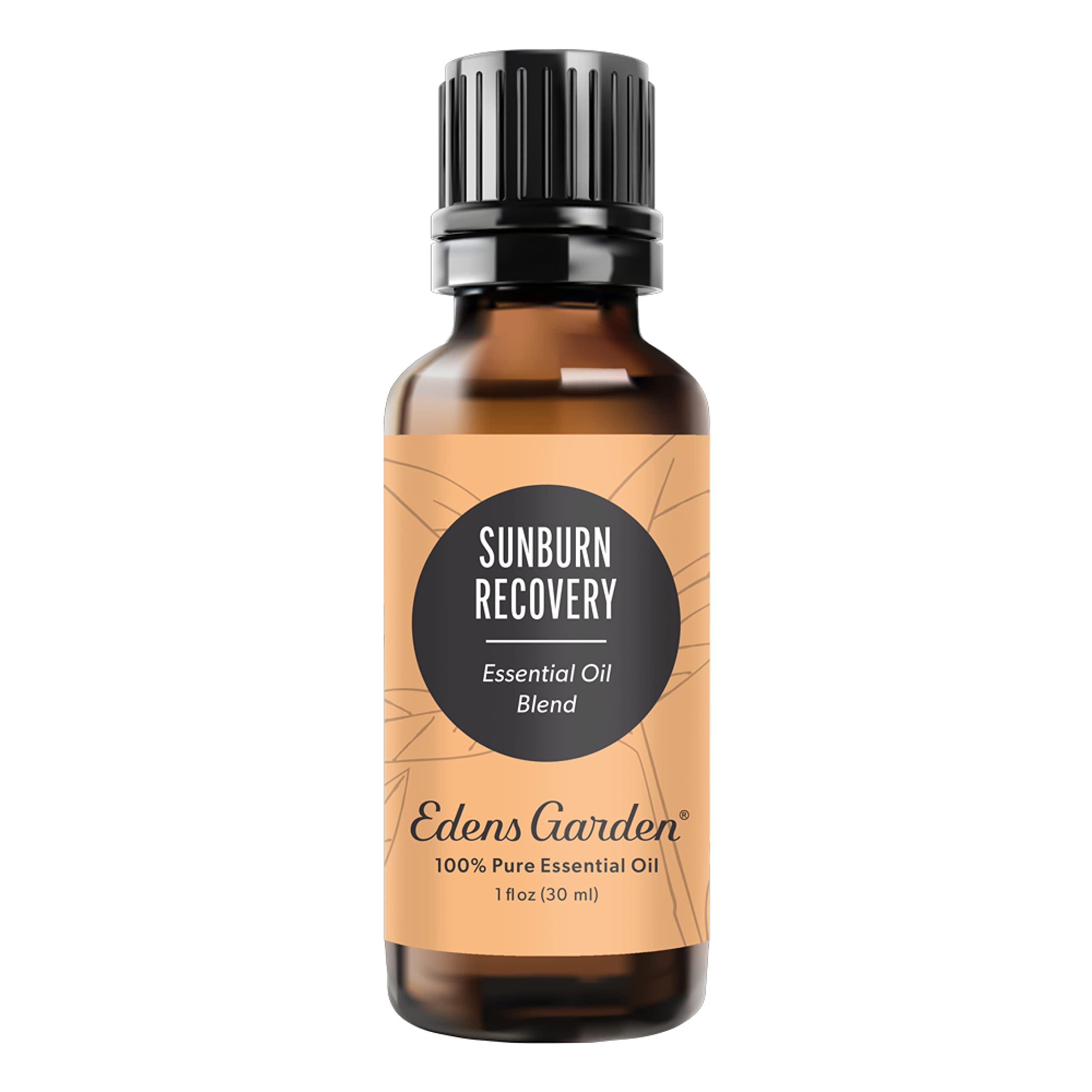 Edens Garden Sunburn Recovery bottle—calming lavender and peppermint for soothing skin after sun exposure.