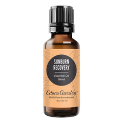 Edens Garden Sunburn Recovery bottle—calming lavender and peppermint for soothing skin after sun exposure.