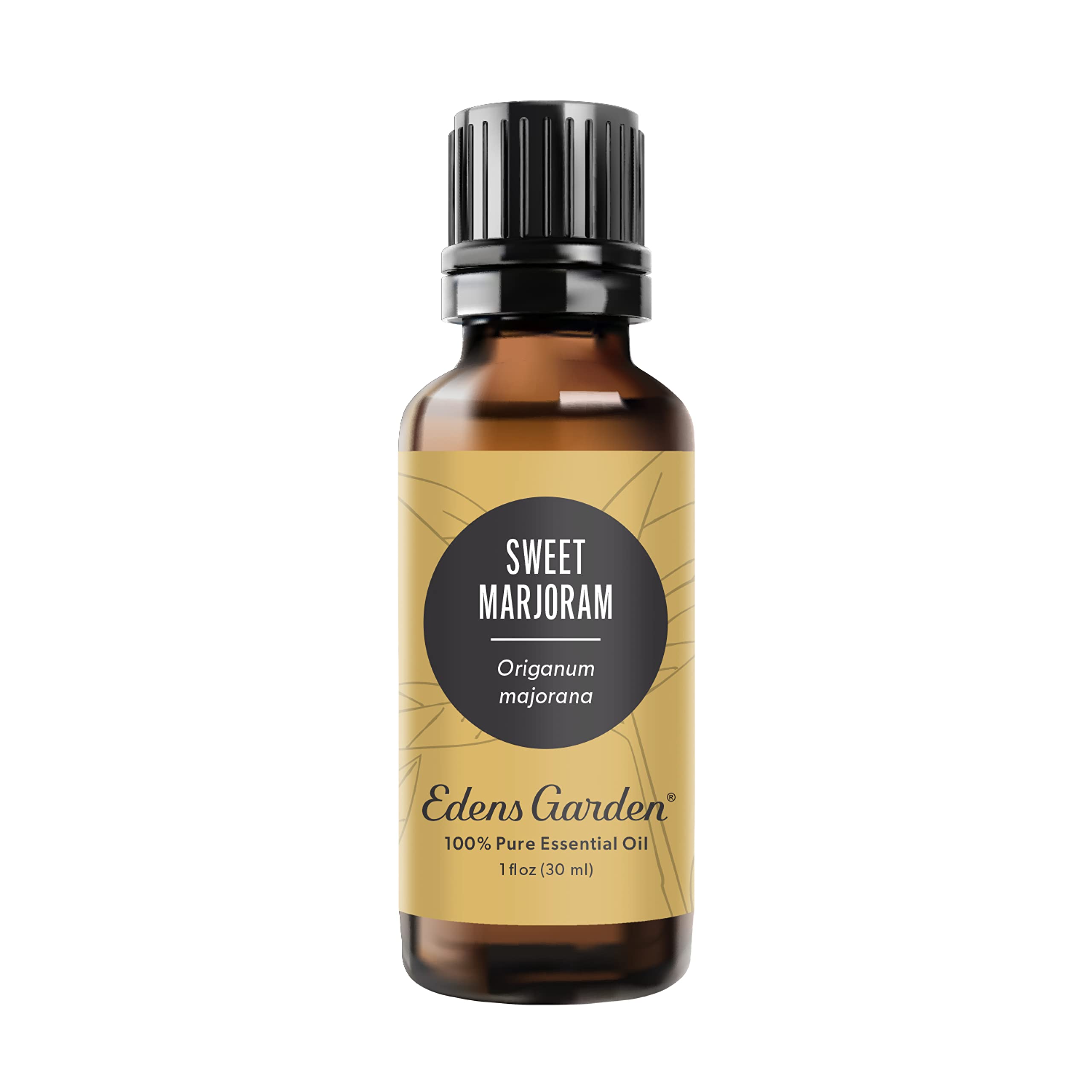 Edens Garden Sweet Marjoram essential oil bottle front, ready for diffuser use.