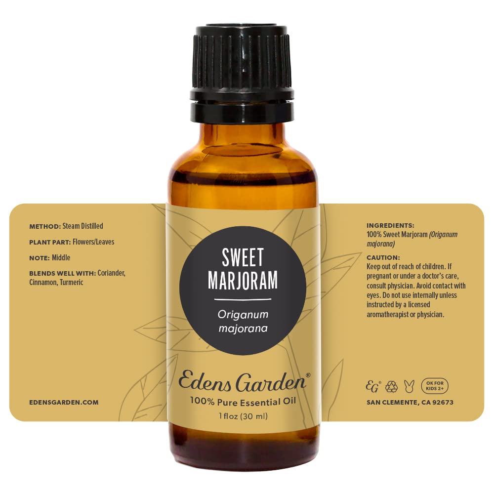 GC-MS certificates from Edens Garden for Sweet Marjoram batch quality.