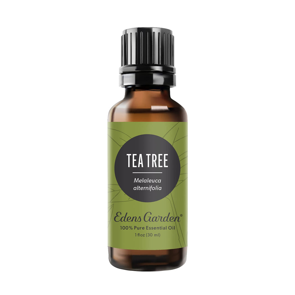 Edens Garden Tea Tree essential oil bottle for diffusion.
