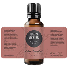 Edens Garden Tobacco Patchouli bottle with pink pepper and osmanthus hints for luxury aroma.