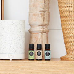 Edens Garden Top Essential Oil Blends diffuser setup creates a calming space.