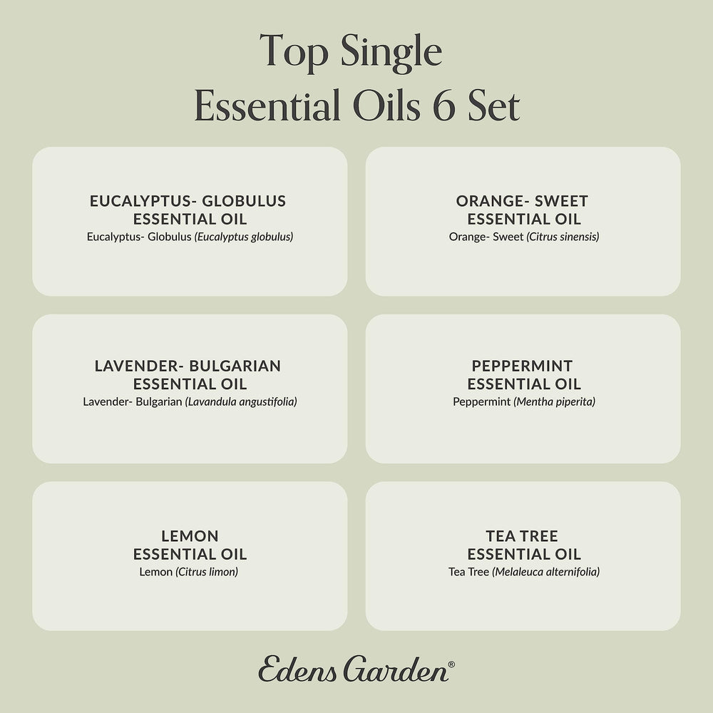 Edens Garden Diffuser-ready oils create calming, inviting home ambiance.