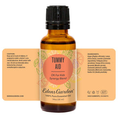 Edens Garden Tummy Aid care-in-use demonstrates soothing aromatherapy.
