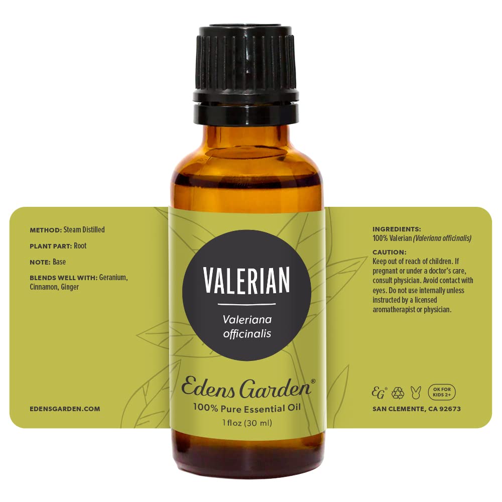 Woodsy valerian oil scent by Edens Garden for nighttime use