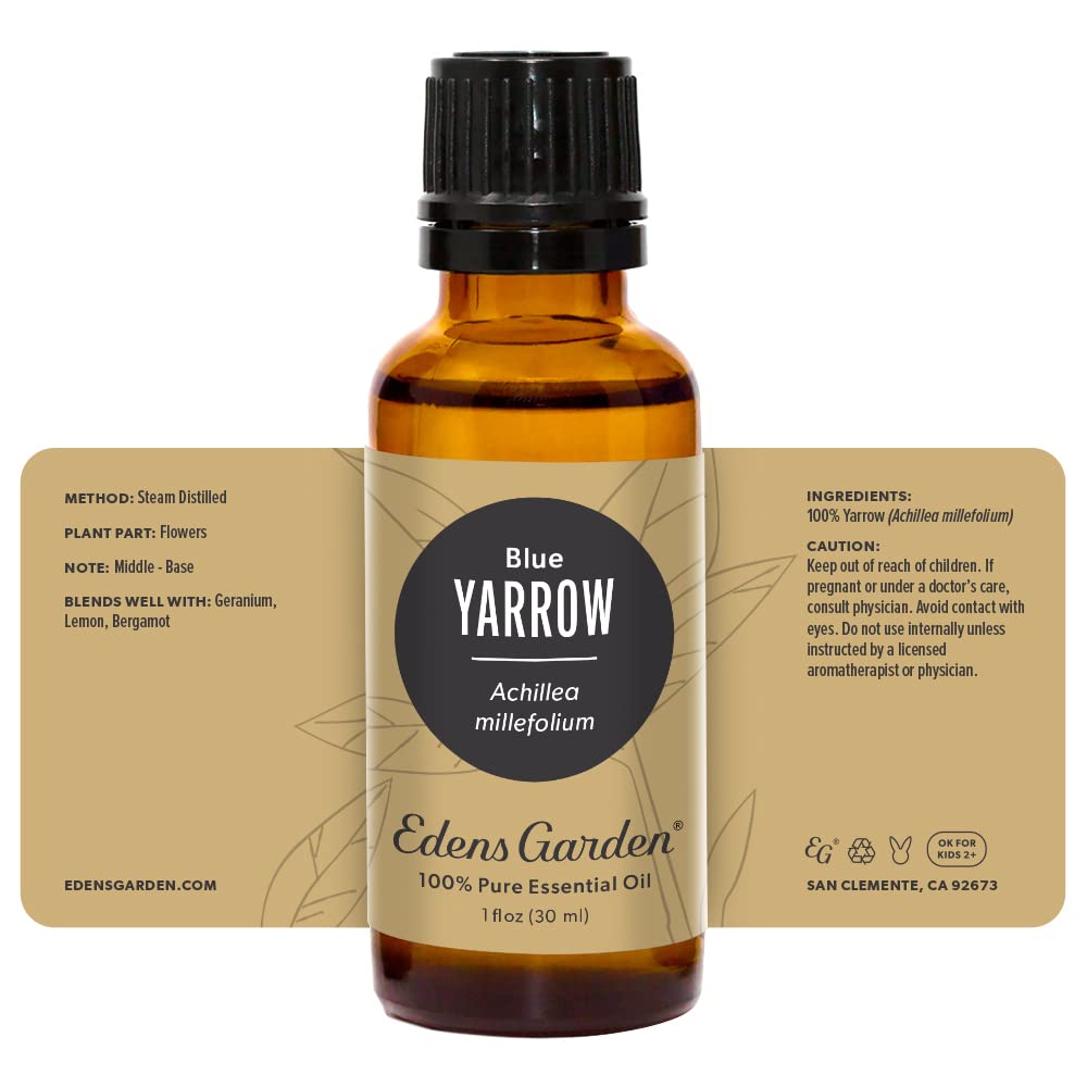 Edens Garden Yarrow-Blue 30 ml bottle with gift-ready packaging.