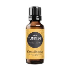 Edens Garden Ylang Ylang Extra bottle front, premium glass packaging for aromatherapy use