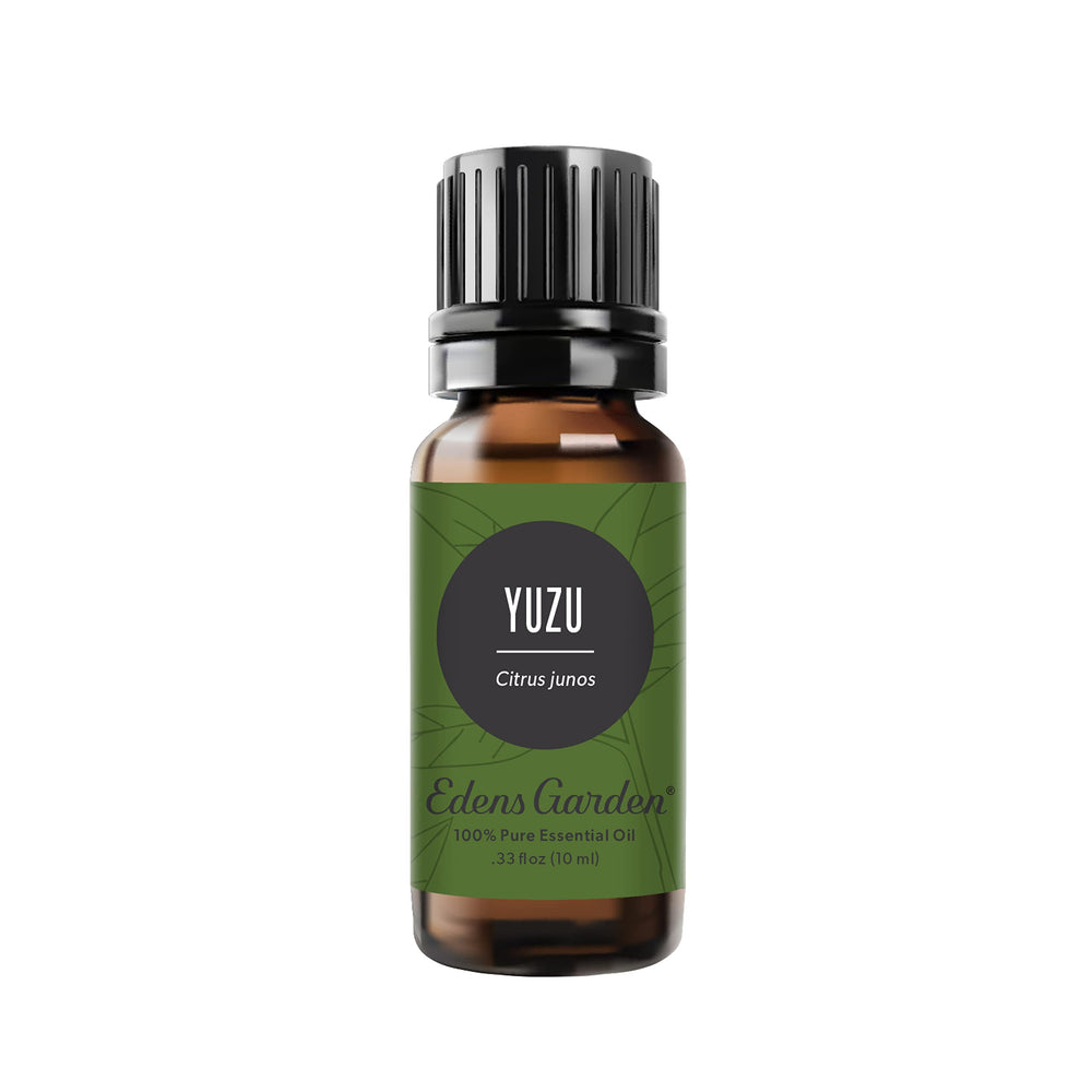 Edens Garden Yuzu essential oil bottle for uplifting diffuser aroma and skincare prep
