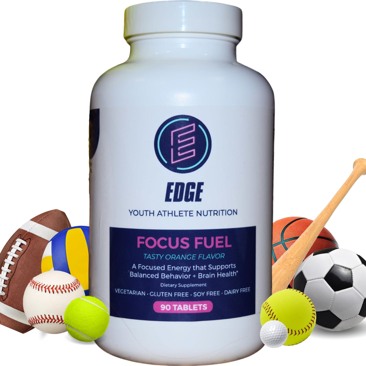 Edge Youth Focus Fuel bottle close-up highlighting convenient focus support