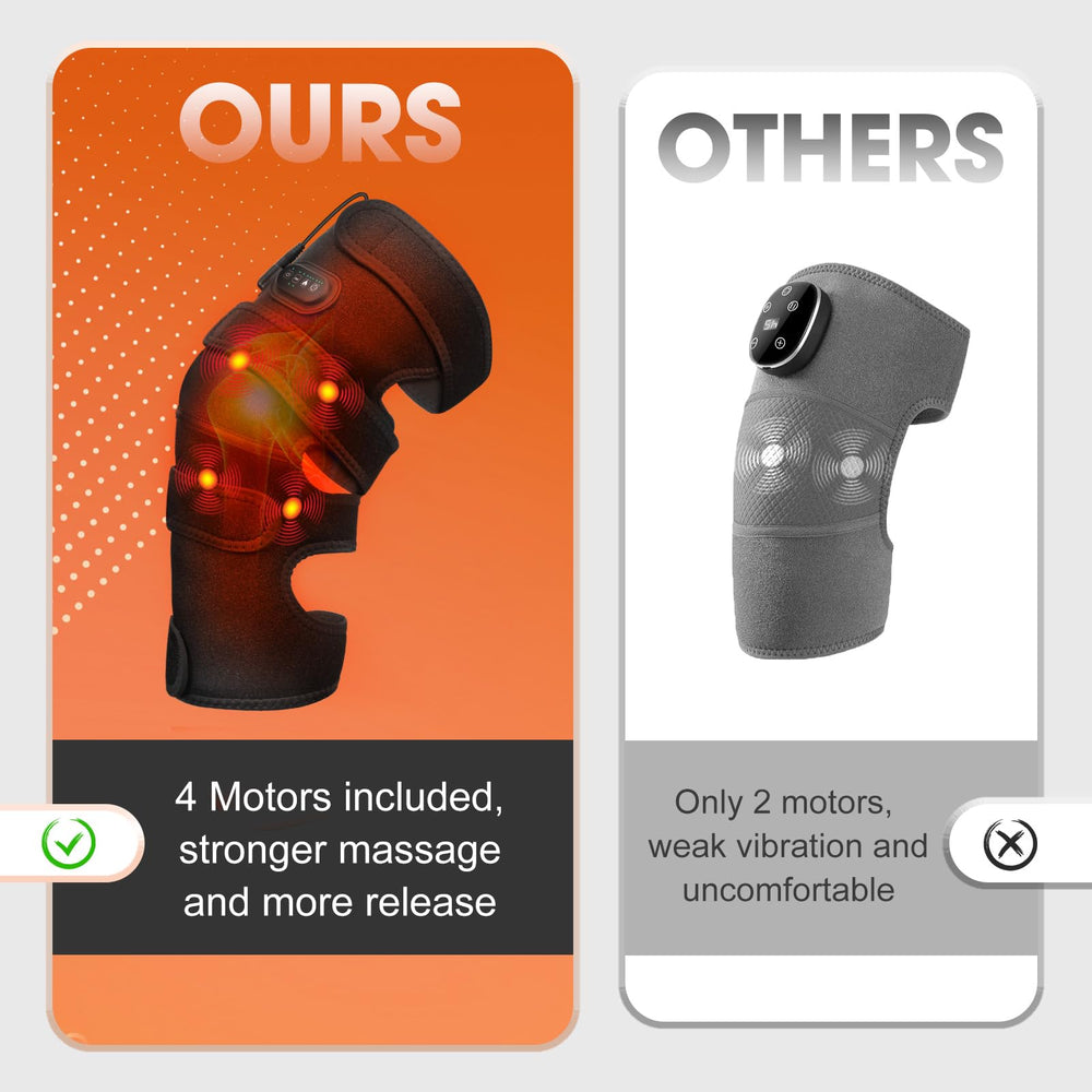 EDIFOLLY knee massager with quad motors delivers strong vibration