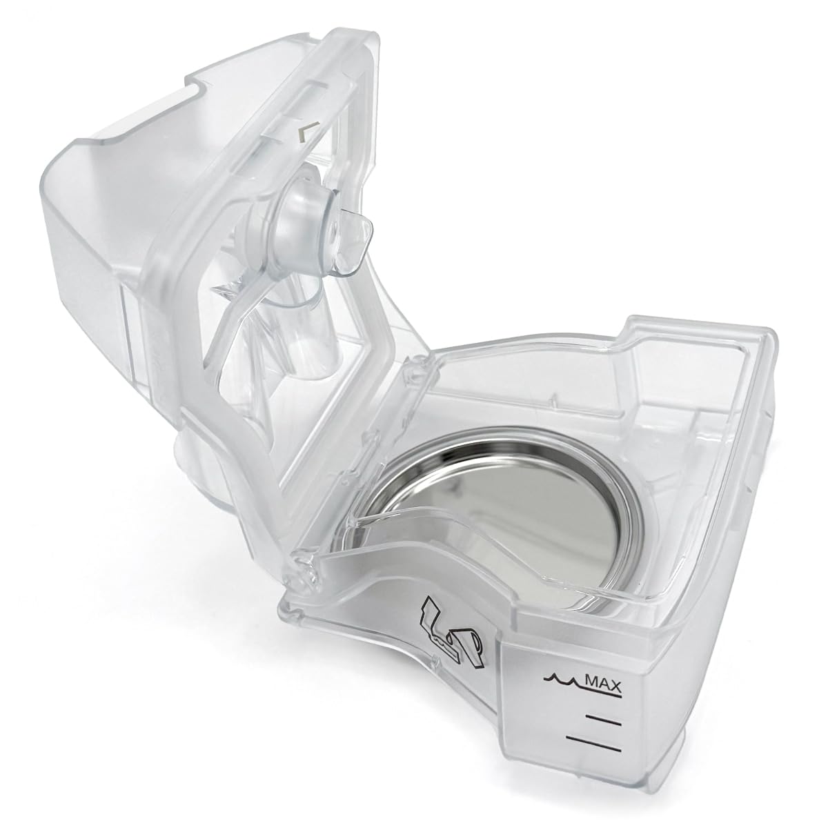 Edionmier AirCurve 10 water chamber, compact cylindrical design for bedside use.
