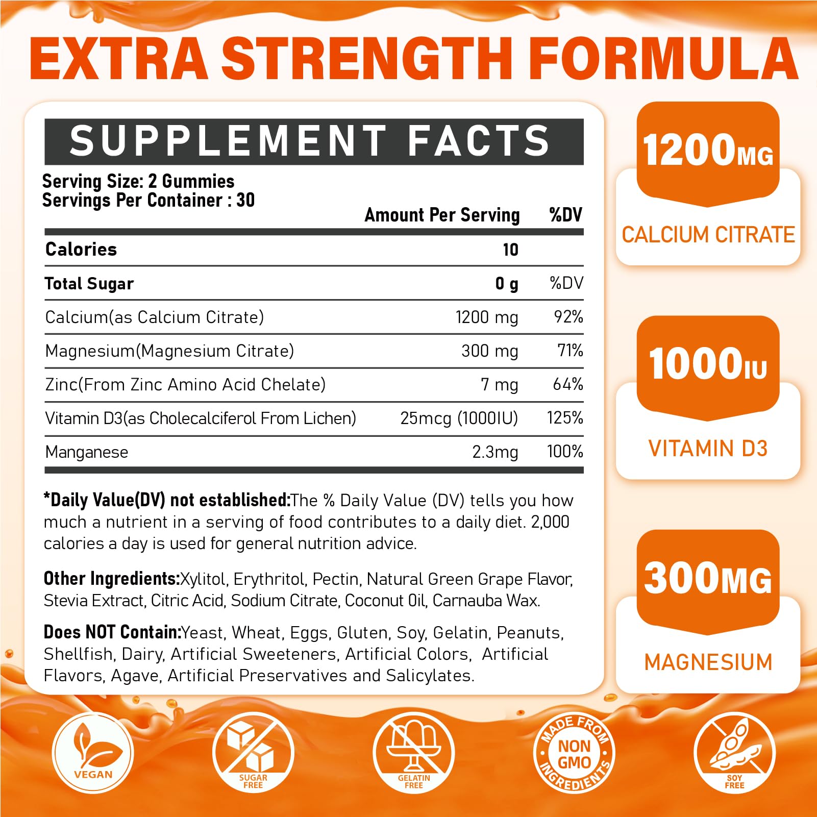 Edmmyliy Calcium Citrate Gummies strawberry flavor shown for enjoyable calcium intake.