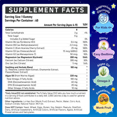 Edmmyliy Kids Magnesium Glycinate Gummies berry flavor close-up shows tasty, sugar-free chewables
