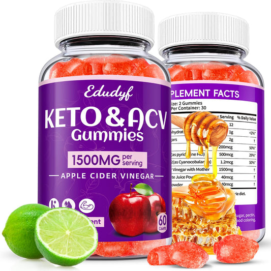 EDUDYF Keto ACV Gummies bottle for daily digestive balance and convenience