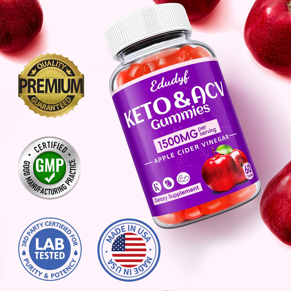 Ingredients of EDUDYF Keto ACV Gummies with probiotic blend for digestive health