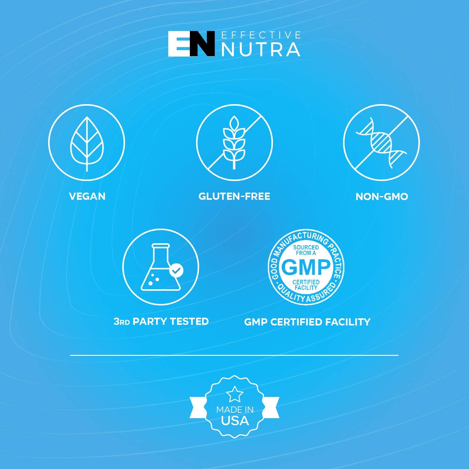 Effective Nutra Bioperine label close-up highlighting absorption-boosting ingredient.